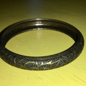 Rare Vintage Brass Bangle Bracelet